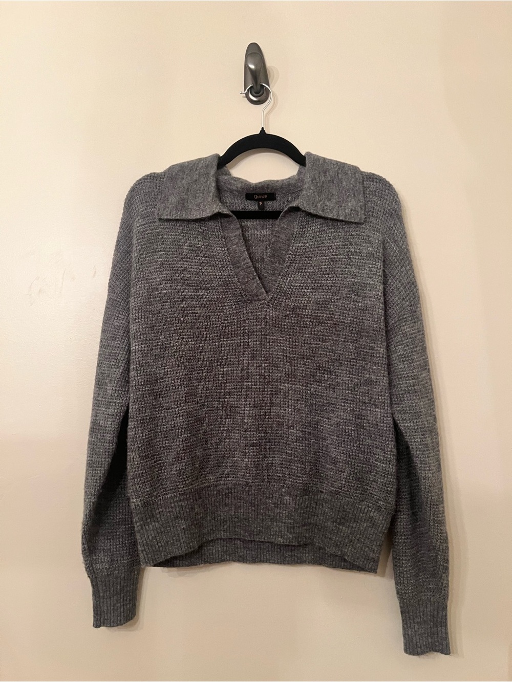 Quince Gray Wool Blend Sweater